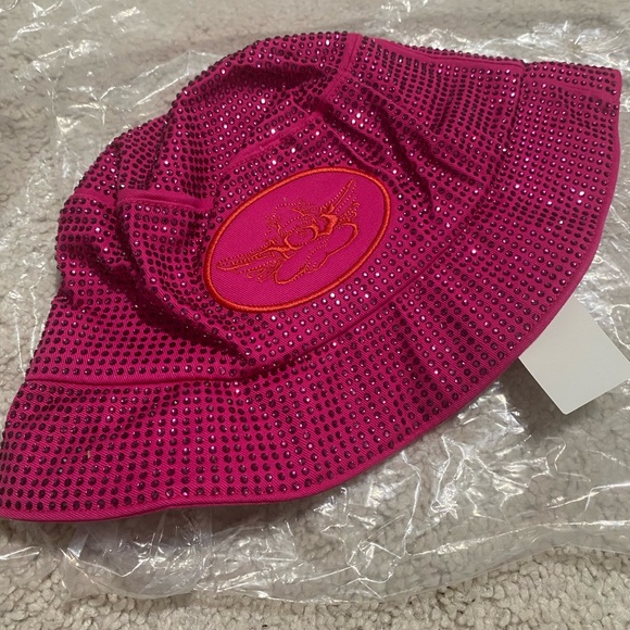Boys Lie Pink Me L8R Rhinestone Bucket Hat NWT - Pink - Picture 4 of 6